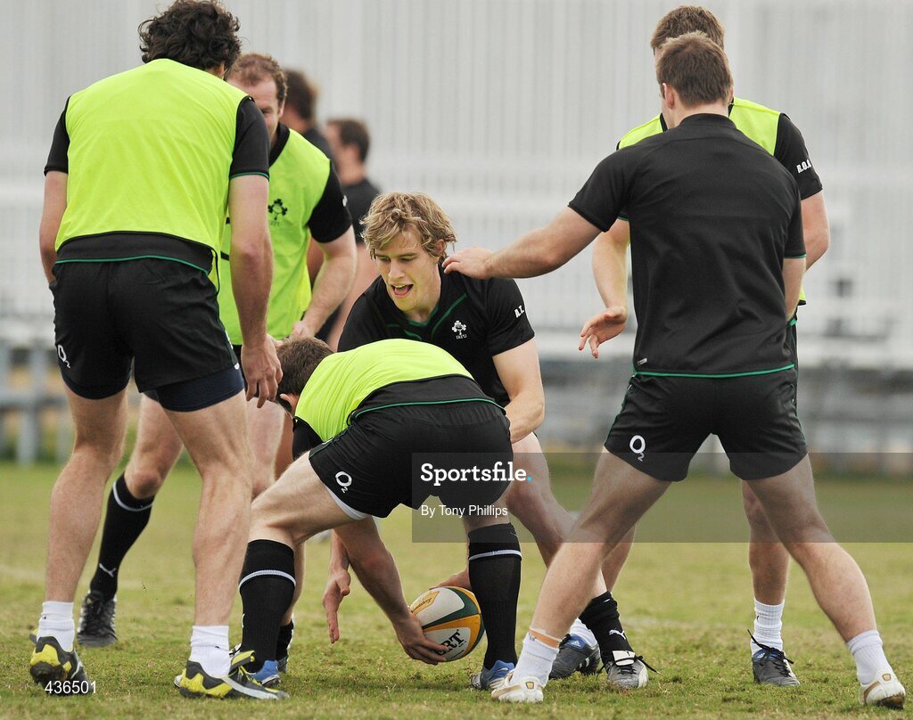 22 June 2010; Ireland's Andrew Trimble during squad training ahead of their game against Australia on Saturday 26 June. Ireland Rugby Squad Training, Anglican Grammar School, Brisbane, Australia. Picture credit: Tony Phillips / SPORTSFILE