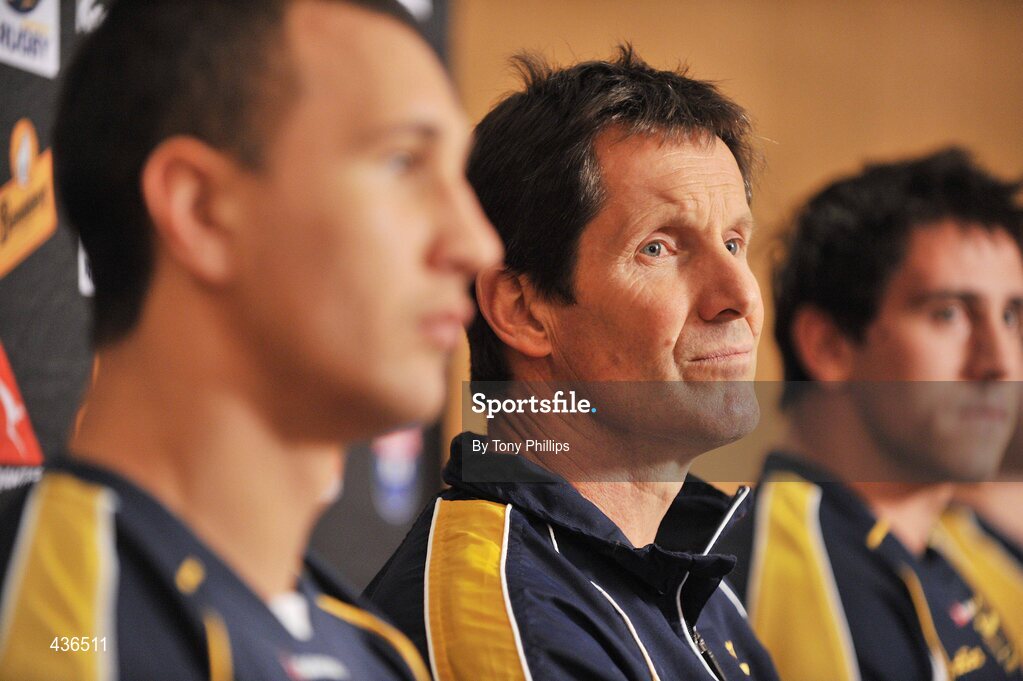 22 June 2010; Australia coach Robbie Deans speaking during a press conference ahead of their game against Ireland on Saturday 26 June. Australia Rugby Squad Press Conference, Hilton Hotel, Brisbane, Australia. Picture credit: Tony Phillips / SPORTSFILE