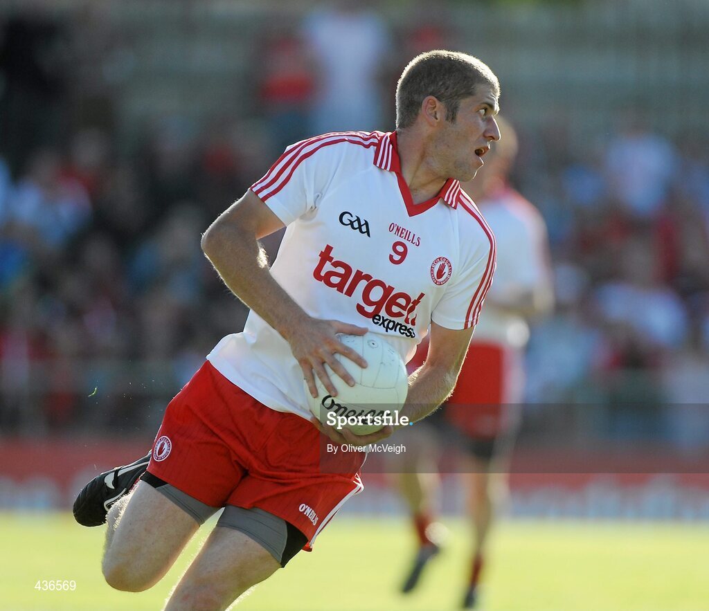 19 June 2010; Kevin Hughes, Tyrone. Ulster GAA Football Senior Championship Semi-Final, Casement Park, Belfast, Co. Antrim. Picture credit: Oliver McVeigh / SPORTSFILE