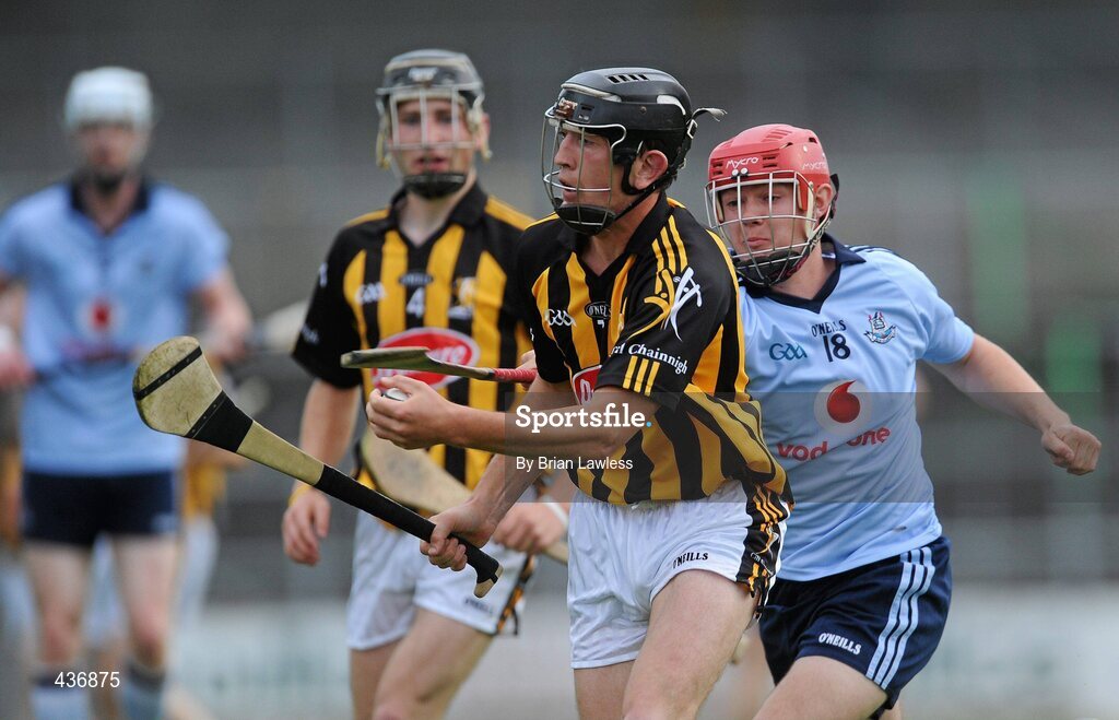 23 June 2010; David Langton, Kilkenny, in action against Barry O'Rourke, Dublin. Bord Gais Energy Leinster GAA Hurling Under 21 Championship Semi-Final, Kilkenny v Dublin, Nowlan Park, Kilkenny. Picture credit: Brian Lawless / SPORTSFILE