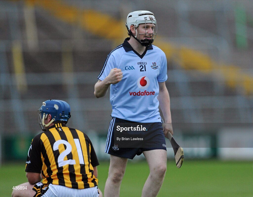 23 June 2010; Dublin's Darren Whelan celebrates at the final whistle as Kilkenny's Michael Maloney shows his disappointment. Bord Gais Energy Leinster GAA Hurling Under 21 Championship Semi-Final, Kilkenny v Dublin, Nowlan Park, Kilkenny. Picture credit: Brian Lawless / SPORTSFILE