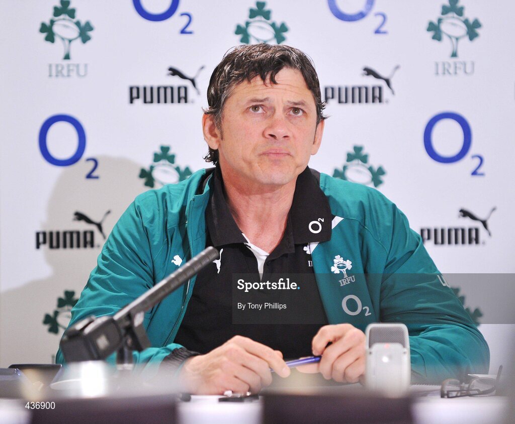 24 June 2010; Ireland defence coach Les Kiss speaking during a press conference ahead of their game against Australia on Saturday 26 June. Ireland rugby squad press conference, Hilton Hotel, Brisbane, Australia. Picture credit: Tony Phillips / SPORTSFILE