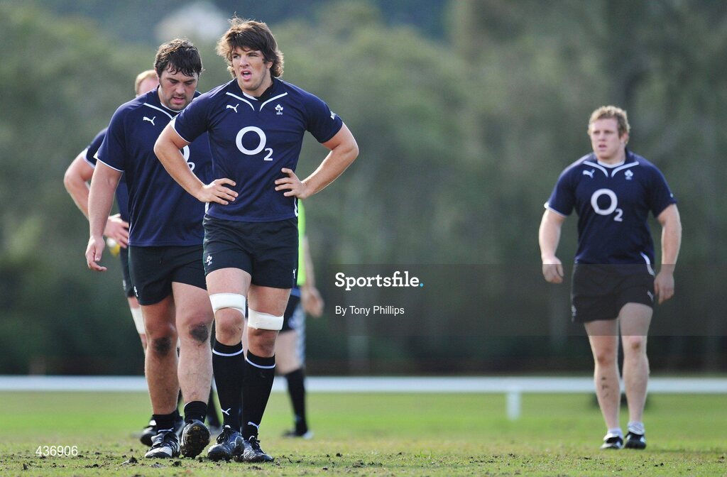 24 June 2010; Ireland's Donncha O'Callaghan during squad training ahead of their game against Australia on Saturday 26 June. Ireland Rugby Squad Training, Anglican Grammar School, Brisbane, Australia. Picture credit: Tony Phillips / SPORTSFILE