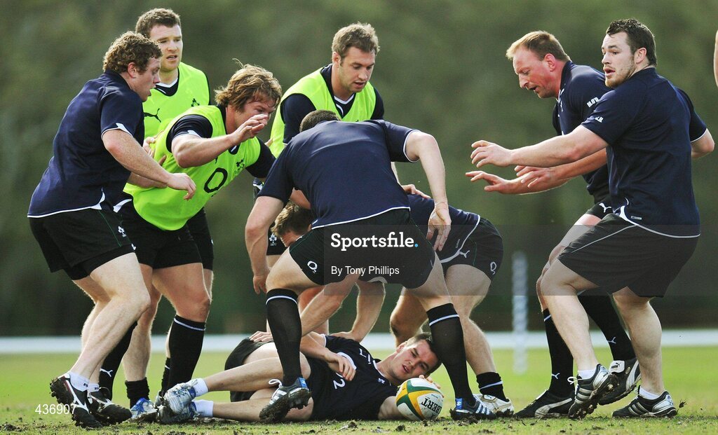 24 June 2010; Ireland's Jonathan Sexton during squad training ahead of their game against Australia on Saturday 26 June. Ireland Rugby Squad Training, Anglican Grammar School, Brisbane, Australia. Picture credit: Tony Phillips / SPORTSFILE