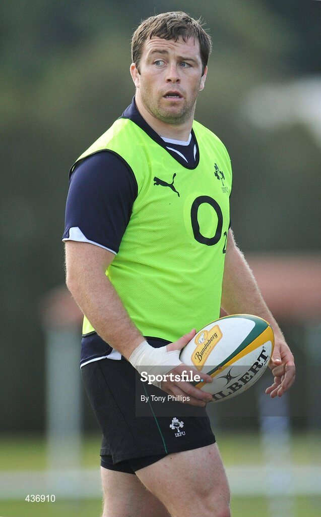 24 June 2010; Ireland's Marcus Horan during squad training ahead of their game against Australia on Saturday 26 June. Ireland Rugby Squad Training, Anglican Grammar School, Brisbane, Australia. Picture credit: Tony Phillips / SPORTSFILE