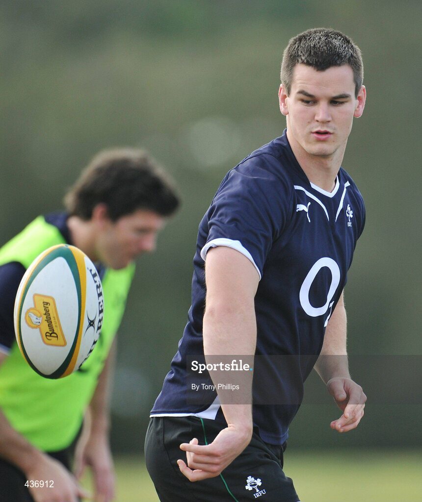 24 June 2010; Ireland's Jonathan Sexton during squad training ahead of their game against Australia on Saturday 26 June. Ireland Rugby Squad Training, Anglican Grammar School, Brisbane, Australia. Picture credit: Tony Phillips / SPORTSFILE