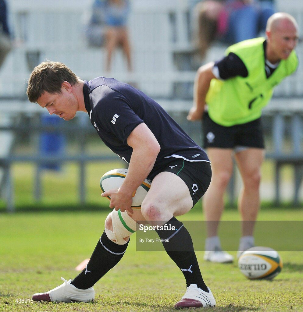 24 June 2010; Ireland's Brian O'Driscoll during squad training ahead of their game against Australia on Saturday 26 June. Ireland Rugby Squad Training, Anglican Grammar School, Brisbane, Australia. Picture credit: Tony Phillips / SPORTSFILE