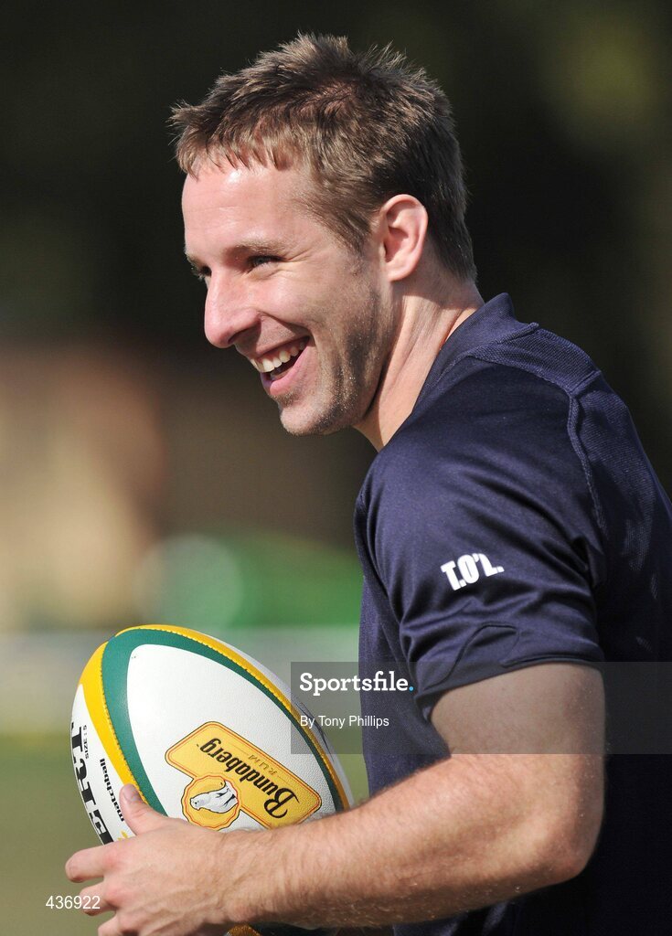 24 June 2010; Ireland's Tomas O'Leary during squad training ahead of their game against Australia on Saturday 26 June. Ireland Rugby Squad Training, Anglican Grammar School, Brisbane, Australia. Picture credit: Tony Phillips / SPORTSFILE