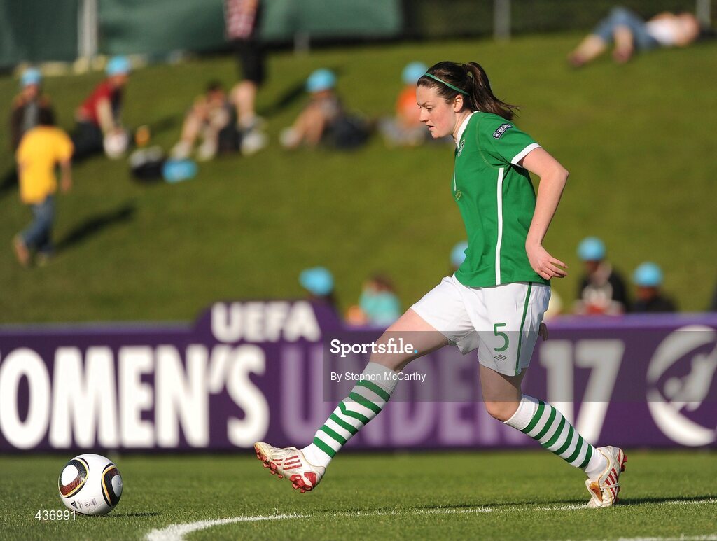 24 June 2010; Jennifer Byrne, Republic of Ireland. UEFA Women's Under 17 Championship Finals - Semi-Final, Republic of Ireland v Germany, Colovray Sports Centre, Nyon, Switzerland. Picture credit: Stephen McCarthy / SPORTSFILE
