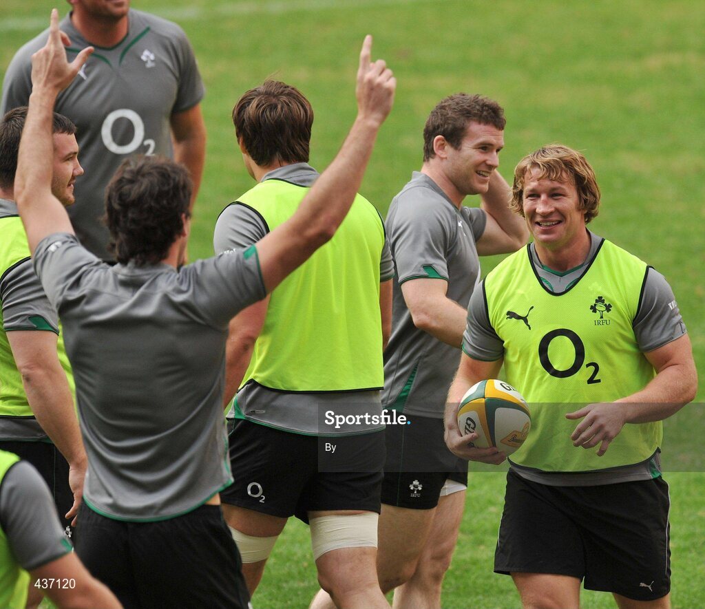 25 June 2010; Ireland's Jerry Flannery during squad training, Captain's Run, ahead of their game against Australia on Saturday 26 June. Ireland Rugby Squad Training, Captain's Run, Suncorp Stadium, Brisbane, Australia. Picture credit: Tony Phillips / SPORTSFILE