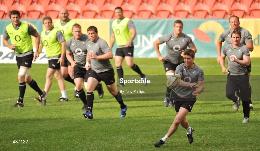 25 June 2010; Ireland's Ronan O'Gara in action during the Captain's Run ahead of their game against Australia on Saturday. Suncorp Stadium, Brisbane, Australia. Picture credit: Tony Phillips / SPORTSFILE