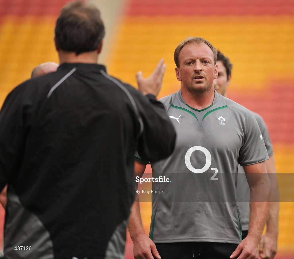 25 June 2010; Ireland's Mick O'Driscoll during the Captain's Run ahead of their game against Australia on Saturday. Suncorp Stadium, Brisbane, Australia. Picture credit: Tony Phillips / SPORTSFILE