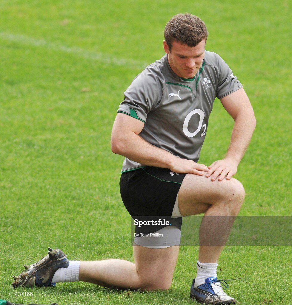 25 June 2010; Ireland's Gordon D'Arcy during the Captain's Run ahead of their game against Australia on Saturday. Suncorp Stadium, Brisbane, Australia. Picture credit: Tony Phillips / SPORTSFILE