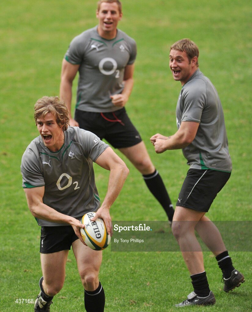 25 June 2010; Ireland's Andrew Trimble in action during the Captain's Run ahead of their game against Australia on Saturday. Suncorp Stadium, Brisbane, Australia. Picture credit: Tony Phillips / SPORTSFILE
