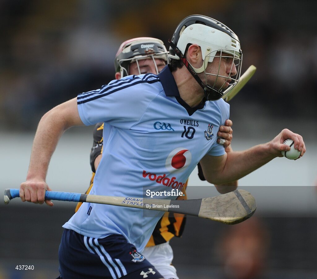 23 June 2010; Shane Stapleton, Dublin, in action against Conor Fogarty, Kilkenny. Bord Gais Energy Leinster GAA Hurling Under 21 Championship Semi-Final, Kilkenny v Dublin, Nowlan Park, Kilkenny. Picture credit: Brian Lawless / SPORTSFILE