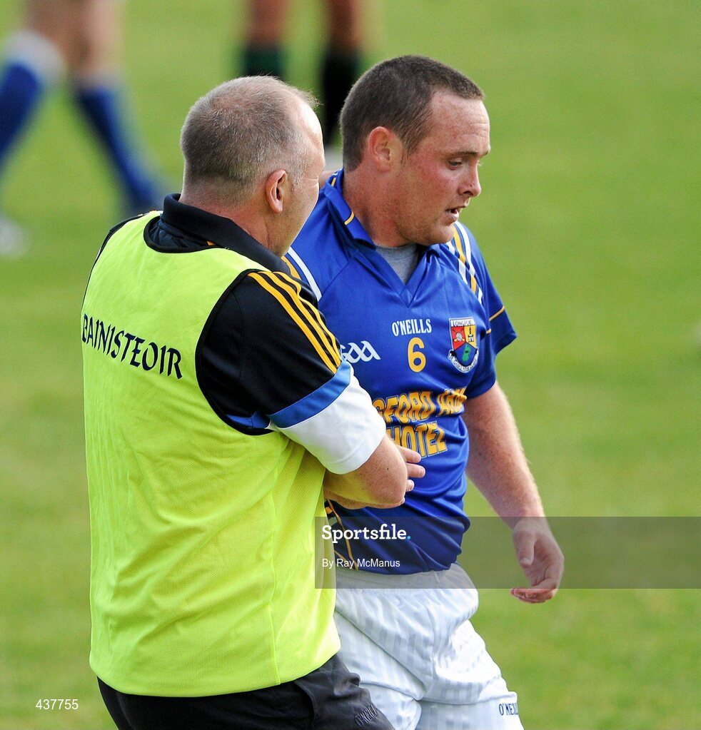 26 June 2010; The Longford manager Glenn Ryan and Enda Williams celebrate victory. GAA Football All-Ireland Senior Championship Qualifier Round 1, Longford v Mayo, Pearse Park, Longford. Picture credit: Ray McManus / SPORTSFILE