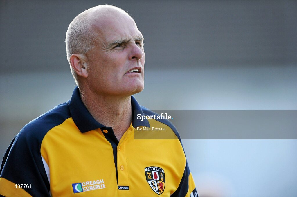 26 June 2010; Antrim manager Liam Bradley watches his team in action against Kildare. GAA Football All-Ireland Senior Championship Qualifier Round 1, Kildare v Antrim, St Conleth's Park, Newbridge, Co. Kildare. Picture credit: Matt Browne / SPORTSFILE