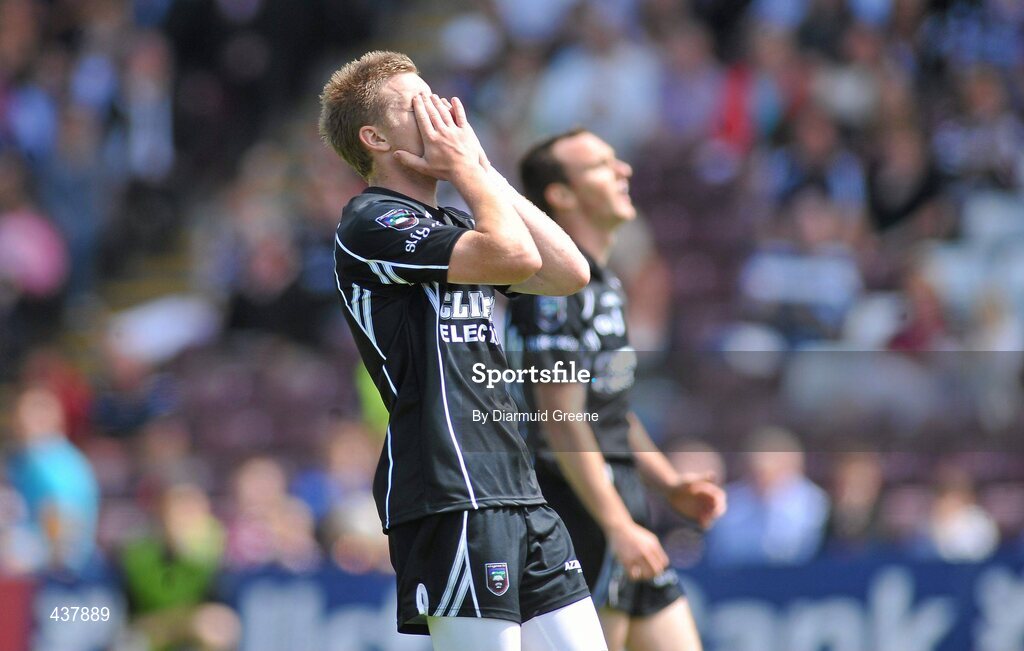 27 June 2010; Keelan Cawley, Sligo, reacts after a missed opportunity during the second half. Connacht GAA Football Senior Championship Semi-Final, Galway v Sligo, Pearse Stadium, Galway. Picture credit: Diarmuid Greene / SPORTSFILE