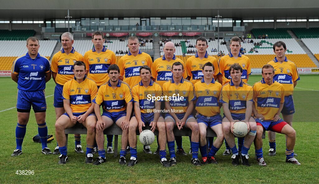 26 June 2010; The Clare team. GAA Football All-Ireland Senior Championship Qualifier Round 1, Offaly v Clare, O'Connor Park, Tullamore, Co. Offaly. Picture credit: Brendan Moran / SPORTSFILE