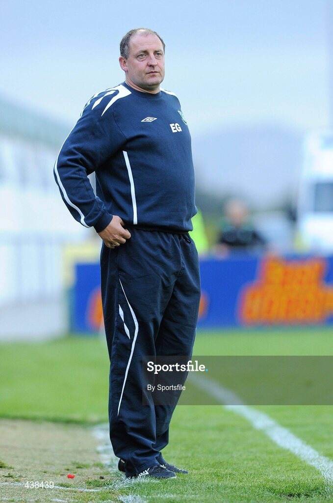 28 June 2010; Bray Wanderers manager Eddie Gormley. FAI Ford Cup Third Round Replay, Bray Wanderers v Derry City, Carlisle Grounds, Bray, Co. Wicklow. Photo by Sportsfile