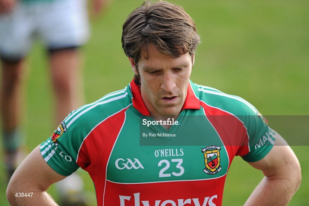 26 June 2010; Billy Joe Padden, Mayo, leaves the field after the game. GAA Football All-Ireland Senior Championship Qualifier Round 1, Longford v Mayo, Pearse Park, Longford. Picture credit: Ray McManus / SPORTSFILE