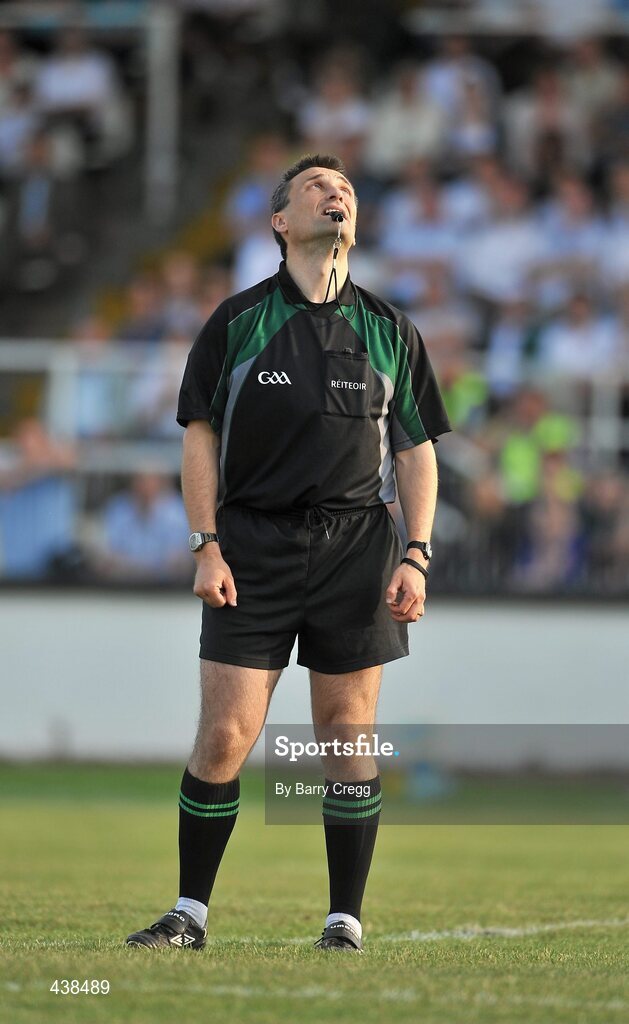 26 June 2010; Referee Maurice Deegan. GAA Football All-Ireland Senior Championship Qualifier Round 1, Kildare v Antrim, St Conleth's Park, Newbridge, Co. Kildare. Picture credit: Barry Cregg / SPORTSFILE