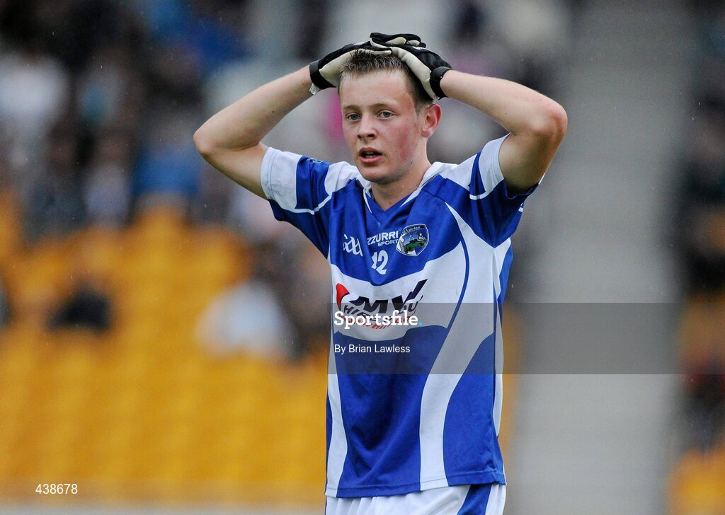 30 June 2010; Laois' Damian O'Connor shows his disappointment at the end of the match. ESB Leinster GAA Football Minor Championship Semi-Final, Offaly v Laois, O'Connor Park, Tullamore, Co. Offaly. Picture credit: Brian Lawless / SPORTSFILE