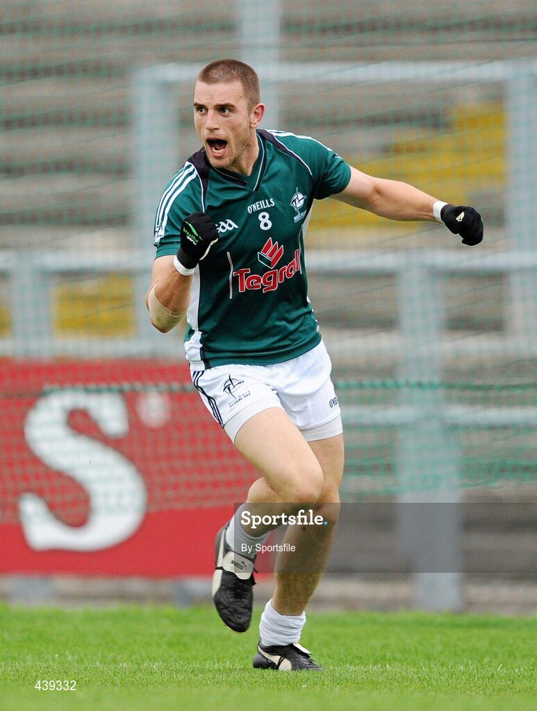 3 July 2010; Daryll Flynn, Kildare, celebrates a late point. GAA Football All-Ireland Senior Championship Qualifier Round 1 Replay, Antrim v Kildare, Casement Park, Belfast, Co. Antrim. Photo by Sportsfile