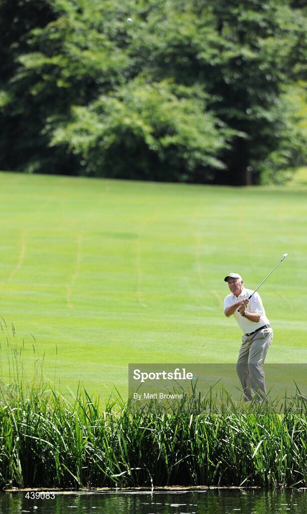 2 July 2010; Former Kilkenny hurler Eddie Kerr, from Rower Inistioge GAA Club, Co. Kilkenny, plays from the fourth fairway during the FBD All-Ireland GAA Golf Challenge 2010 Leinster Final. Palmerstown House Golf Club, Co. Kildare. Picture credit: Matt Browne / SPORTSFILE