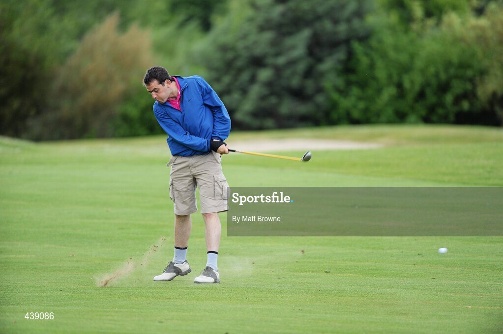 2 July 2010; Louth footballer, Shane Lennon, from Kilkerley Emmets GAA Club, Co. Louth, plays from the 6th fairway during the FBD All-Ireland GAA Golf Challenge 2010 Leinster Final. Palmerstown House Golf Club, Co. Kildare. Picture credit: Matt Browne / SPORTSFILE