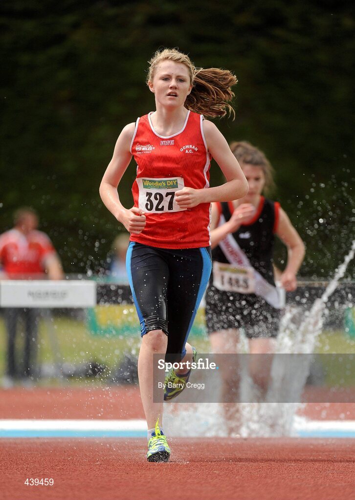 3 July 2010; Sorcha O' Conor, Gowran, Co. Kilkenny, in action, in the U-17 Girl's 1200m Steeplechase, during the Woodie's DIY AAI Juvenile Track & Field Championships. Tullamore Harriers Stadium, Tullamore, Co. Offaly. Picture credit: Barry Cregg / SPORTSFILE