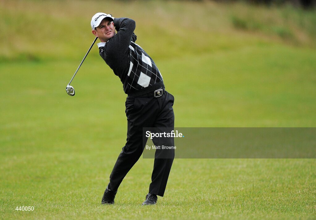 6 July 2010; Rory Sabbatini watches his shot from the 18th fairway during the JP McManus Invitational Pro-Am. Adare Manor, Co. Limerick. Picture credit: Matt Browne / SPORTSFILE