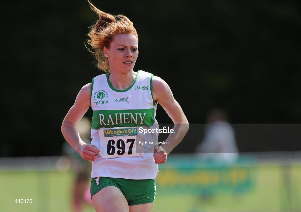 4 July 2010; Isseult O'Donnell, Raheny Shamrocks, on her way to winning the U18 Girl's 800m, during the Woodie's DIY AAI Juvenile Track & Field Championships. Tullamore Harriers Stadium, Tullamore, Co. Offaly. Picture credit: Brian Lawless / SPORTSFILE
