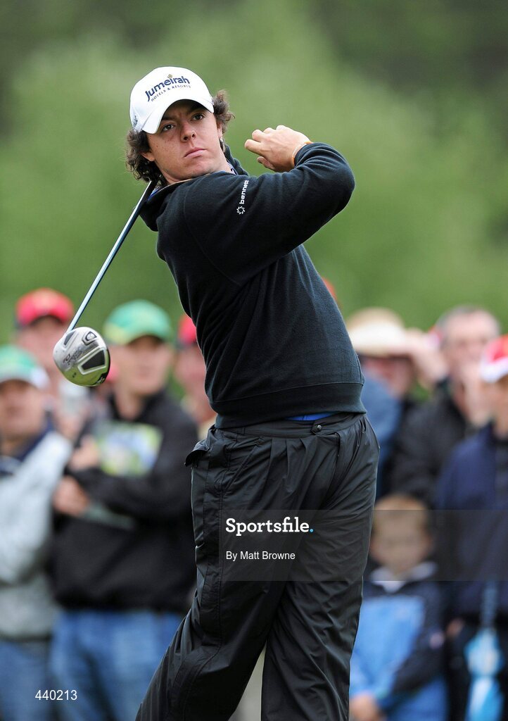 6 July 2010; Rory McIlroy watches his tee shot from the 2nd tee box during the JP McManus Invitational Pro-Am. Adare Manor, Co. Limerick. Picture credit: Matt Browne / SPORTSFILE