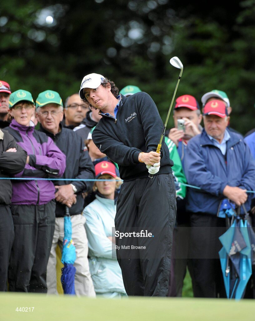 6 July 2010; Rory McIlroy pitches onto the second green during the JP McManus Invitational Pro-Am. Adare Manor, Co. Limerick. Picture credit: Matt Browne / SPORTSFILE