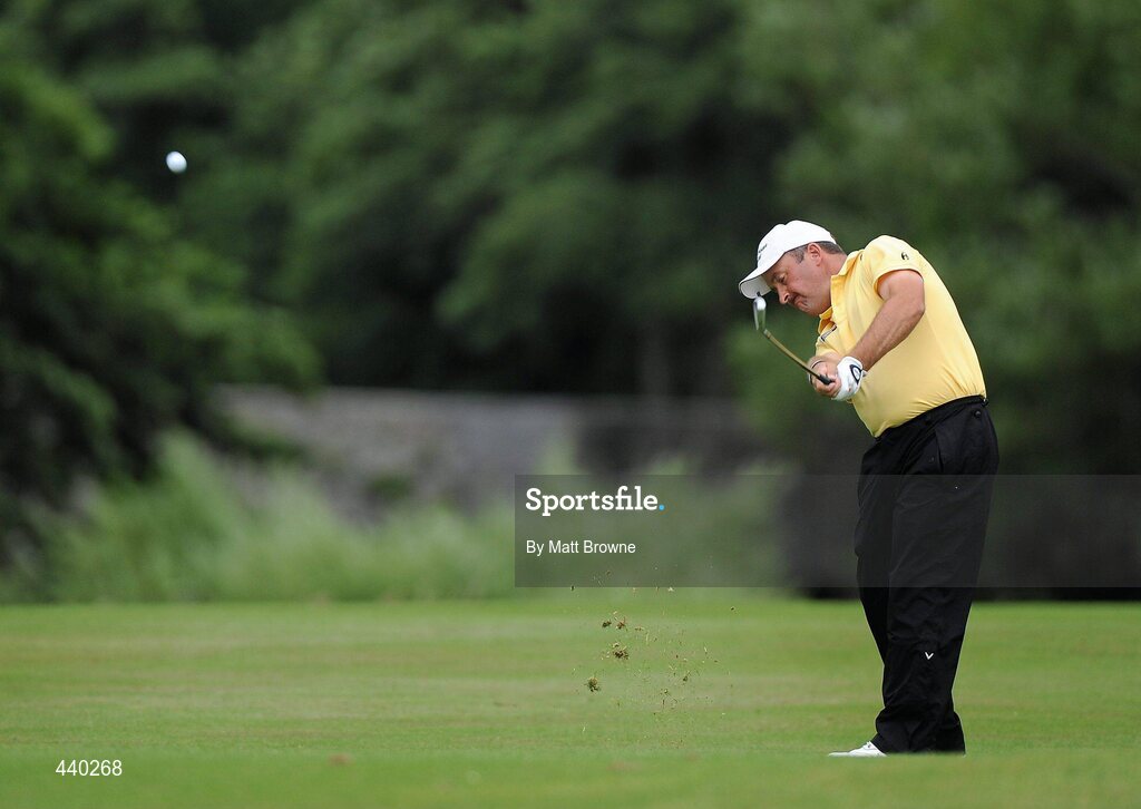 6 July 2010; Damien McGrane plays from the 15th fairway during the JP McManus Invitational Pro-Am. Adare Manor, Co. Limerick. Picture credit: Matt Browne / SPORTSFILE