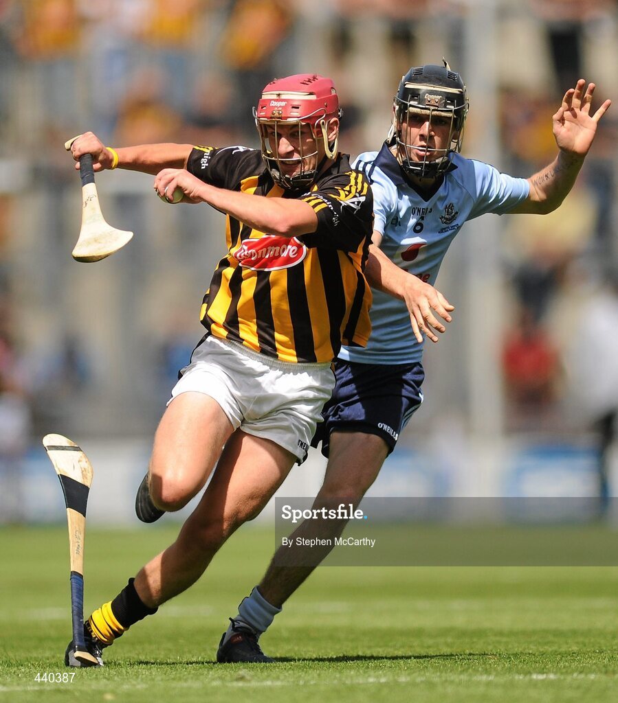 4 July 2010; Cillian Buckley, Kilkenny, in action against Danny Sutcliffe, Dublin. ESB Leinster GAA Hurling Minor Championship Final, Dublin v Kilkenny, Croke Park, Dublin. Picture credit: Stephen McCarthy / SPORTSFILE