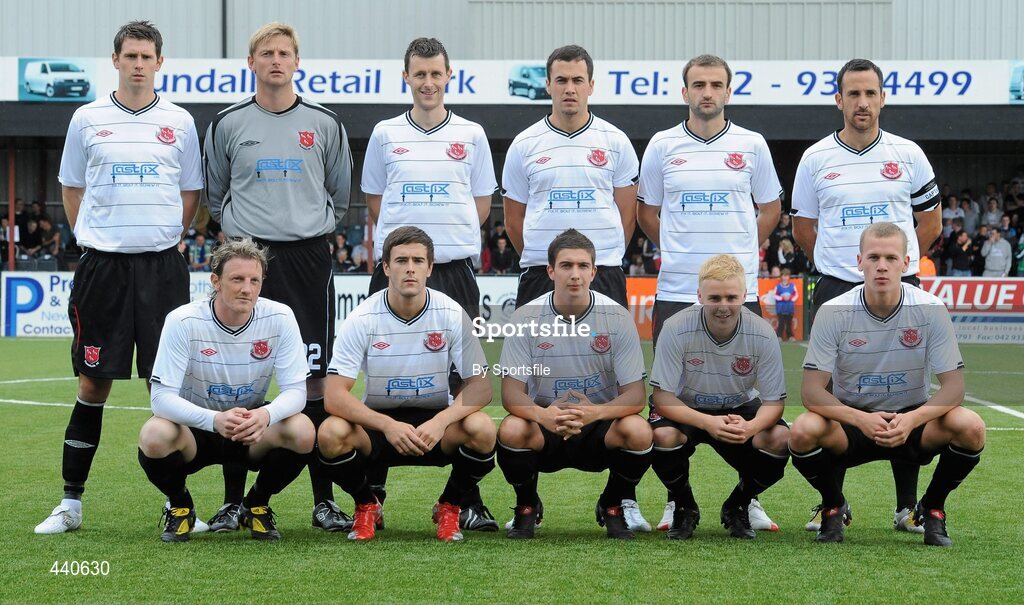 8 July 2010; The Dundalk team. UEFA Europa League First Qualifying Round, 2nd Leg, Dundalk v CS Grevenmacher, Oriel Park, Dundalk, Co. Louth. Photo by Sportsfile