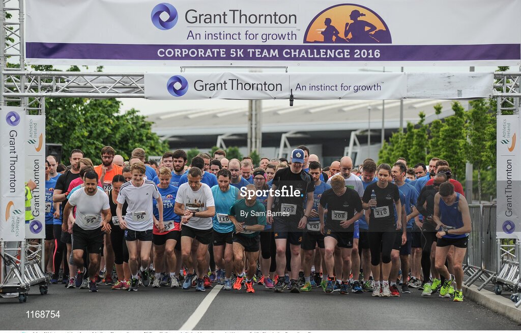9 June 2016; A general view of start of the Grant Thornton Corporate 5K Team Challenge at the National Sports Campus in Abbotstown, Dublin. Photo by Sam Barnes/Sportsfile