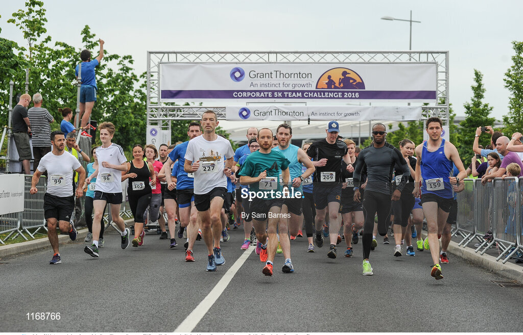 9 June 2016; A general view of start of the Grant Thornton Corporate 5K Team Challenge at the National Sports Campus in Abbotstown, Dublin. Photo by Sam Barnes/Sportsfile