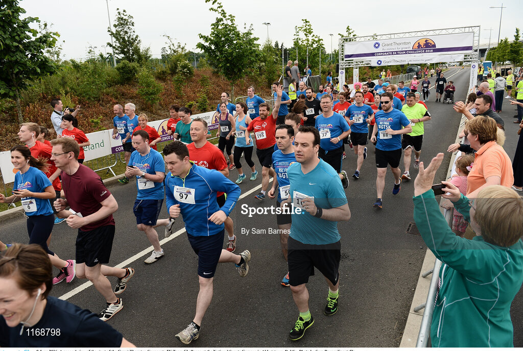 9 June 2016; A general view of the start of the Grant Thornton Corporate 5K Team Challenge at the National Sports Campus in Abbotstown, Dublin. Photo by Sam Barnes/Sportsfile