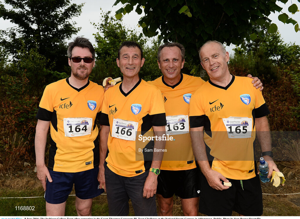9 June 2016; The Inchicore College Team after competing in the Grant Thornton Corporate 5K Team Challenge at the National Sports Campus in Abbotstown, Dublin. Photo by Sam Barnes/Sportsfile