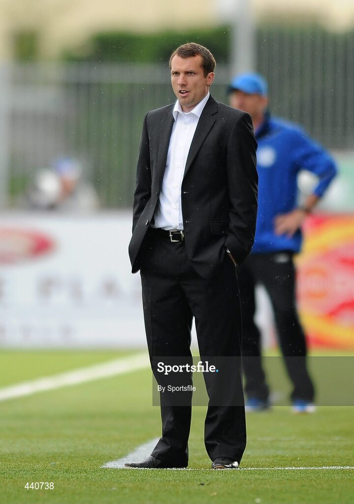 8 July 2010; Dundalk manager Ian Foster during the game. UEFA Europa League First Qualifying Round, 2nd Leg, Dundalk v CS Grevenmacher, Oriel Park, Dundalk, Co. Louth. Photo by Sportsfile