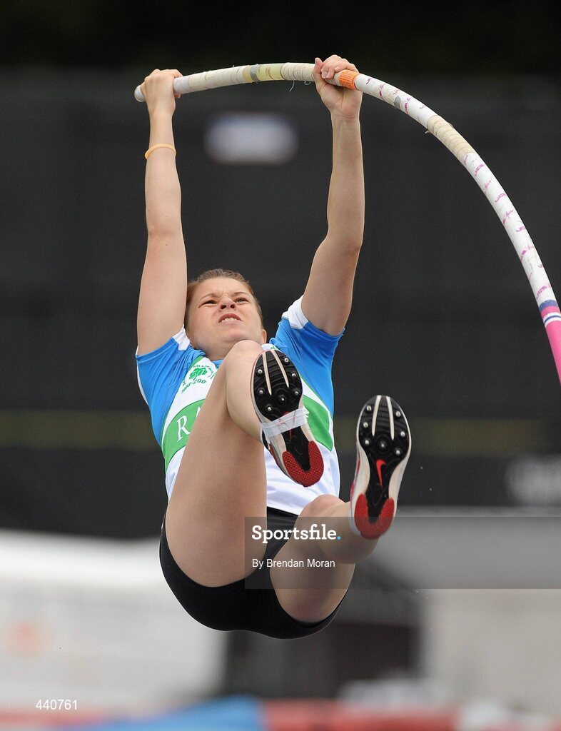 10 July 2010; Zoe Campbell, Raheny Shamrocks, in action during the Women's Pole Vault, at the Woodie's DIY AAI Senior Track & Field Championships. Morton Stadium, Santry, Dublin. Picture credit: Brendan Moran / SPORTSFILE