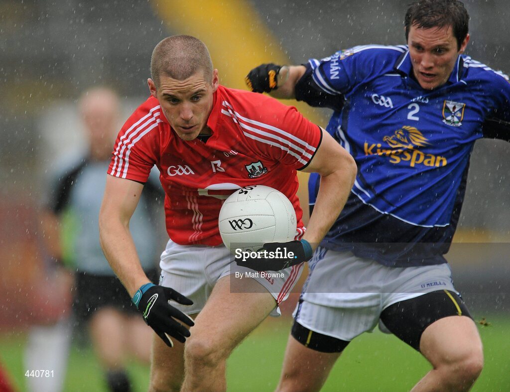 10 July 2010; Daniel Goulding, Cork, in action against Michael Hannon, Cavan. GAA Football All-Ireland Senior Championship Qualifier, Round 2, Cork v Cavan, Pairc Ui Chaoimh, Cork.  Picture credit: Matt Browne / SPORTSFILE
