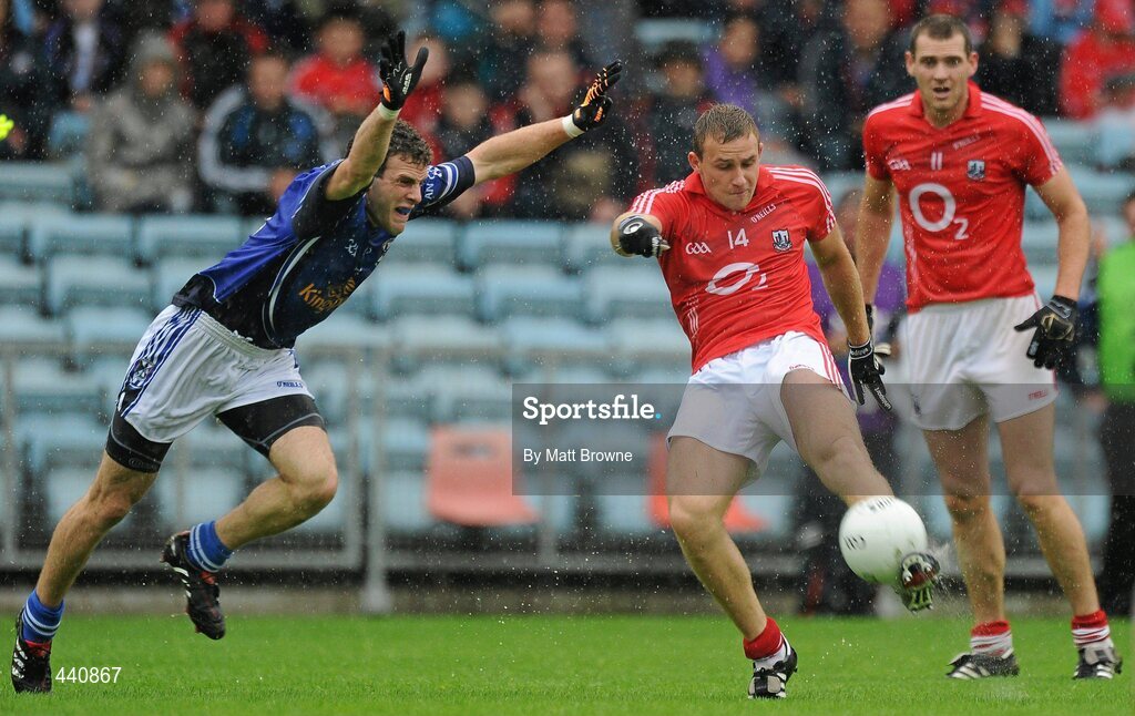 10 July 2010; Ciaran Sheehan, Cork, in action against Dermot Sheridan, Cavan. GAA Football All-Ireland Senior Championship Qualifier, Round 2, Cork v Cavan, Pairc Ui Chaoimh, Cork.  Picture credit: Matt Browne / SPORTSFILE