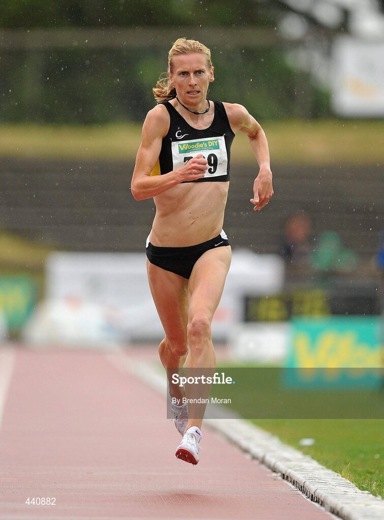 10 July 2010; Maria McCambridge, Letterkenny AC, on her way to winning the Women's 5000m Final at the Woodie's DIY AAI Senior Track & Field Championships. Morton Stadium, Santry, Dublin. Picture credit: Brendan Moran / SPORTSFILE