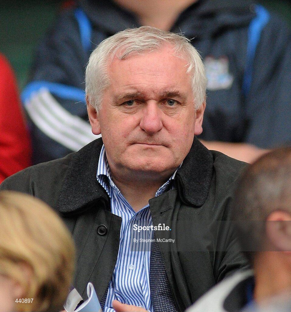 10 July 2010; Former Taoiseach Bertie Ahern, T.D., watches on ahead of the game. GAA Football All-Ireland Senior Championship Qualifier, Round 2, Dublin v Tipperary, Croke Park, Dublin. Picture credit: Stephen McCarthy / SPORTSFILE