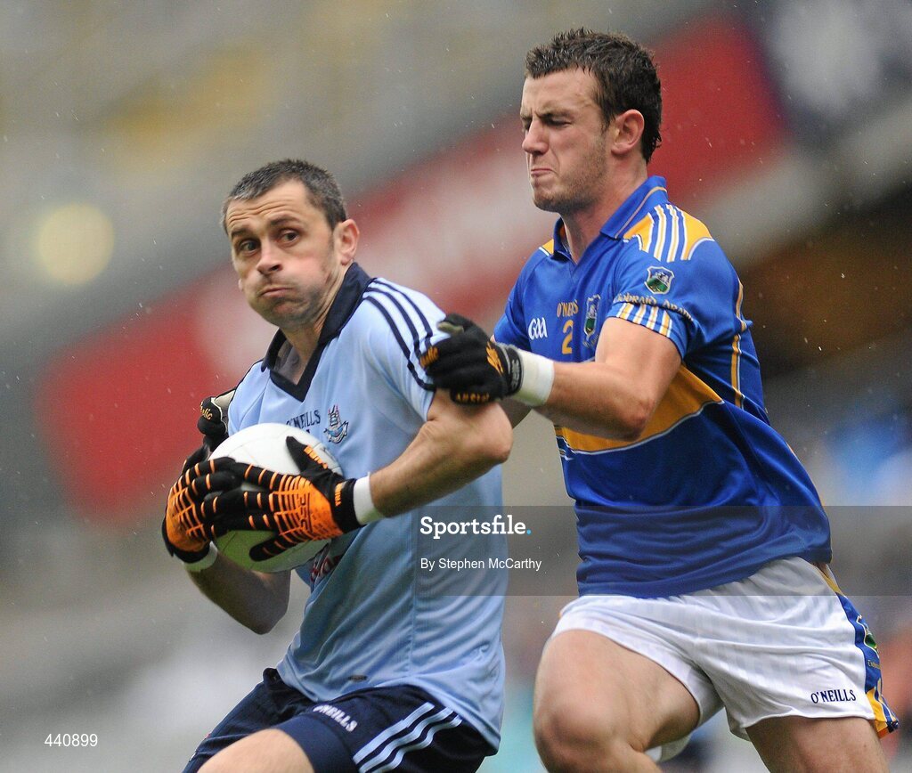 10 July 2010; Alan Brogan, Dublin, in action against Paddy Codd, Tipperary. GAA Football All-Ireland Senior Championship Qualifier, Round 2, Dublin v Tipperary, Croke Park, Dublin. Picture credit: Stephen McCarthy / SPORTSFILE