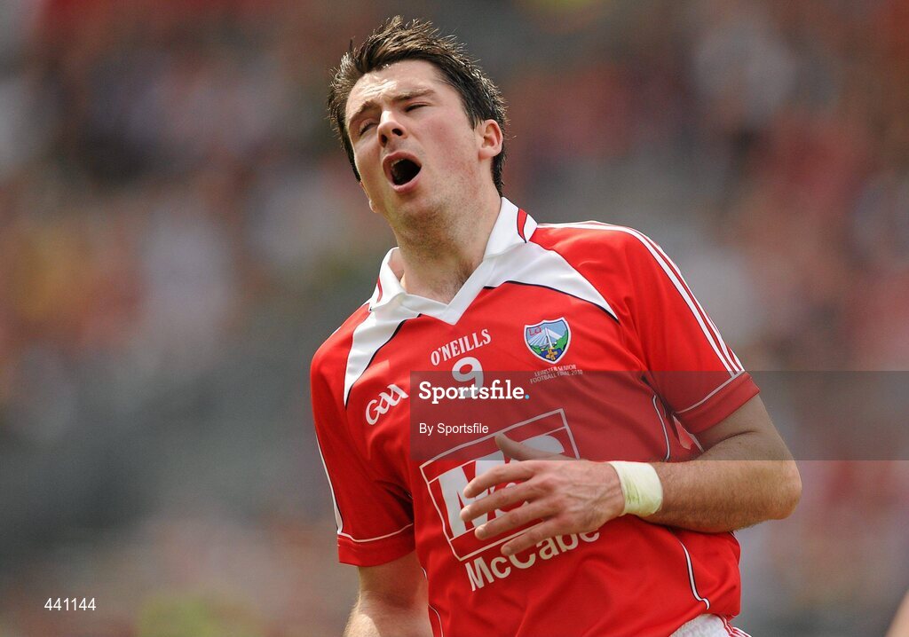 11 July 2010; Brian White, Louth, after a missed point. Leinster GAA Football Senior Championship Final, Meath v Louth, Croke Park, Dublin. Photo by Sportsfile